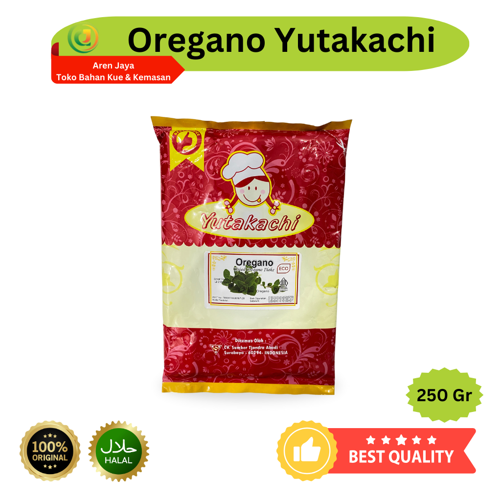 

Yutakachi Oregano Flake Eco Dried Bubuk Oregano Kering 250 Gram Original