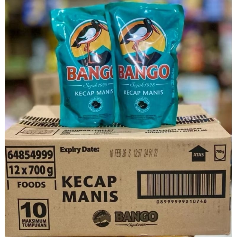 

Kecap Manis BANGO Kemasan Refill 1 Dus isi 12 Pcs @700gr