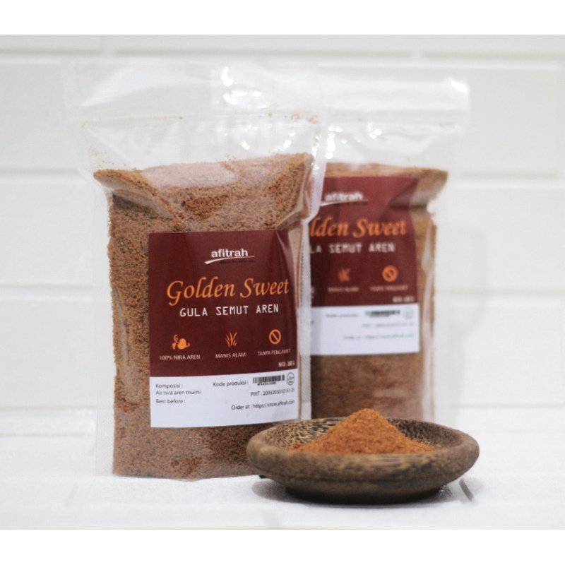 

Gula semut afitrah Golden sweet aren asli nira murni tanpa pengawet
