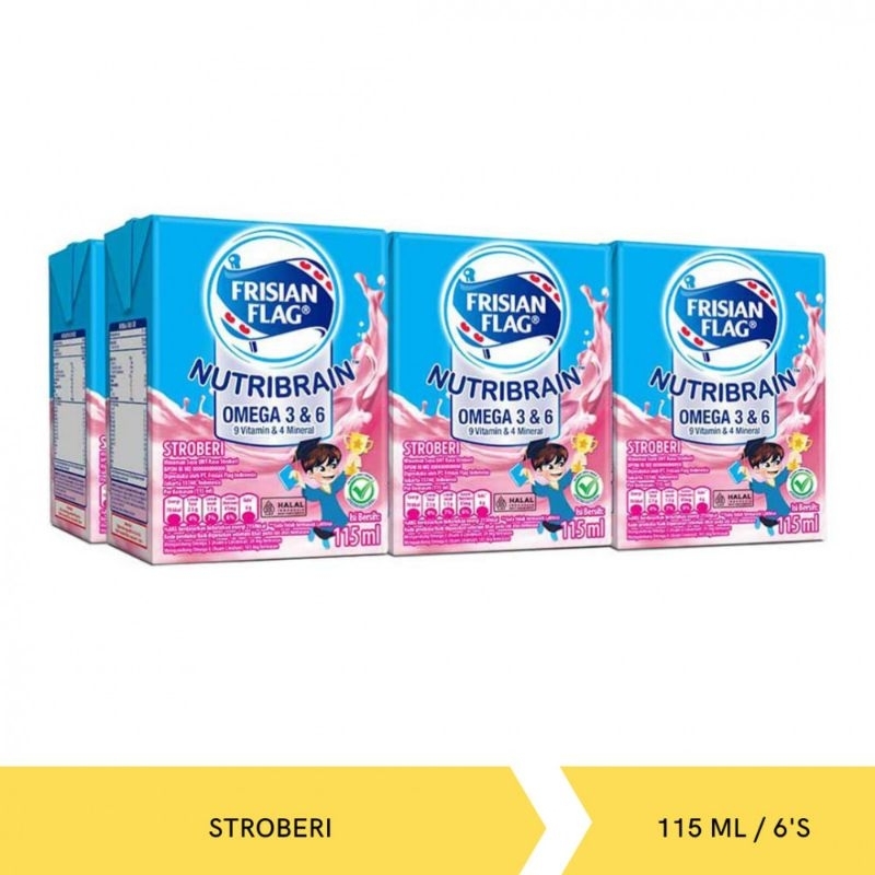

FRISIAN FLAG UHT Omega Nutribrain COKLAT // STRAWBERRY 6x 115ml