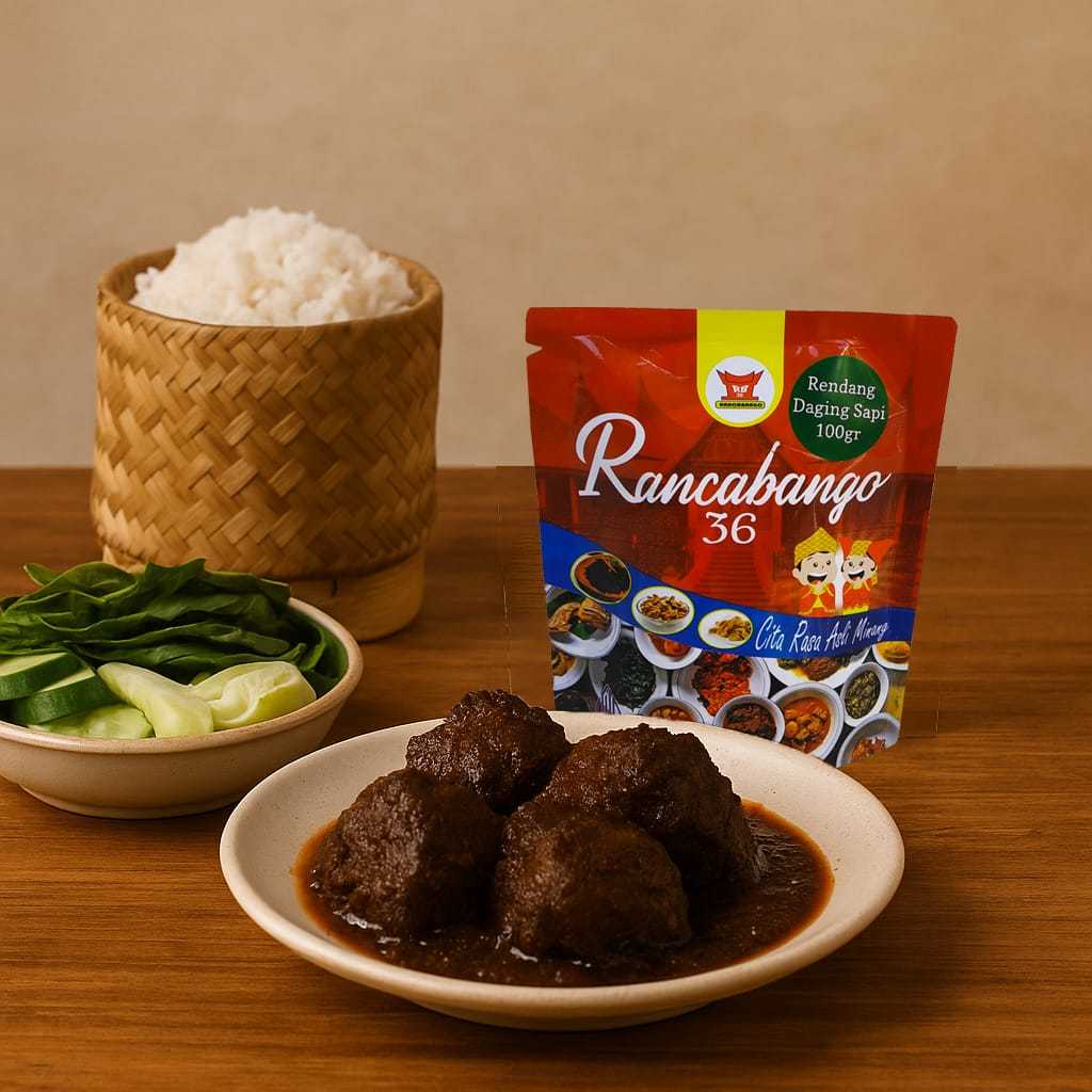 

Rendang Sapi 100gram Kemasan icip icip/Bumbu Rendang 40gram