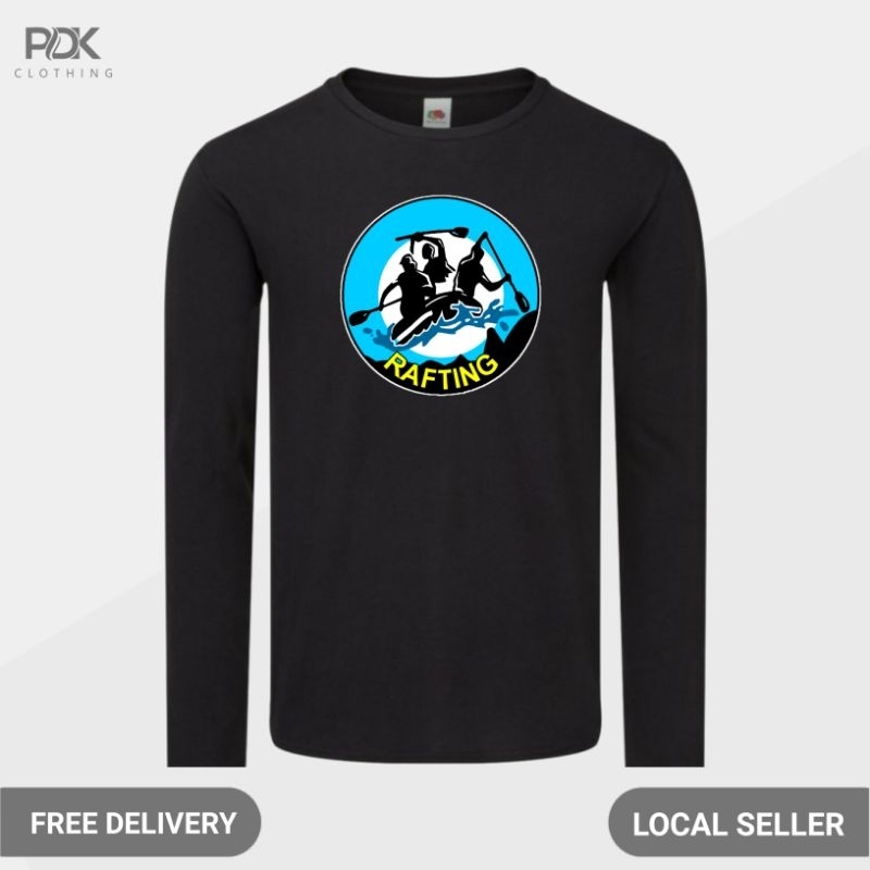 Kaos Pria Baju Lengan Panjang Rafting Adventure