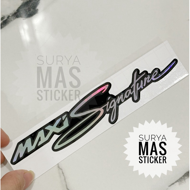 stiker logo maxi signature nmax hologram motor