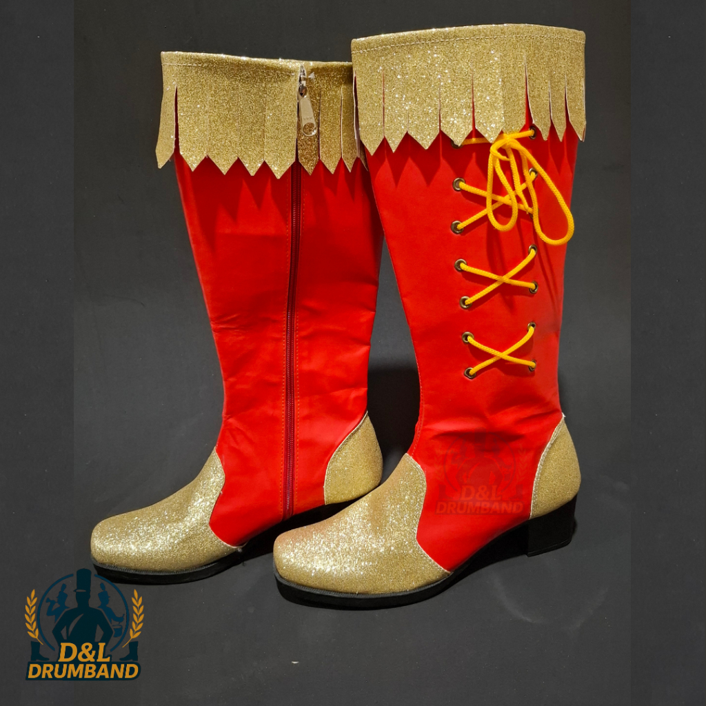 Sepatu Mayoret Drumband Rumbai Tali Mata Ayam (Myrt-03)  - Custom Sepatu Drumband - Costom Sepatu Ma