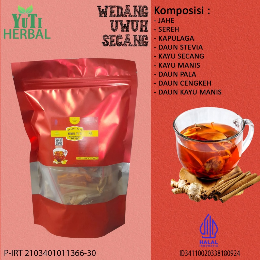 

Wedang Uwuh Herbal Yu Ti Isi 10 Komplit Gula Batu
