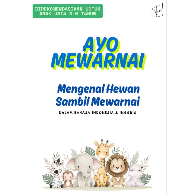 (Soft File) Buku Mewarnai - Hewan