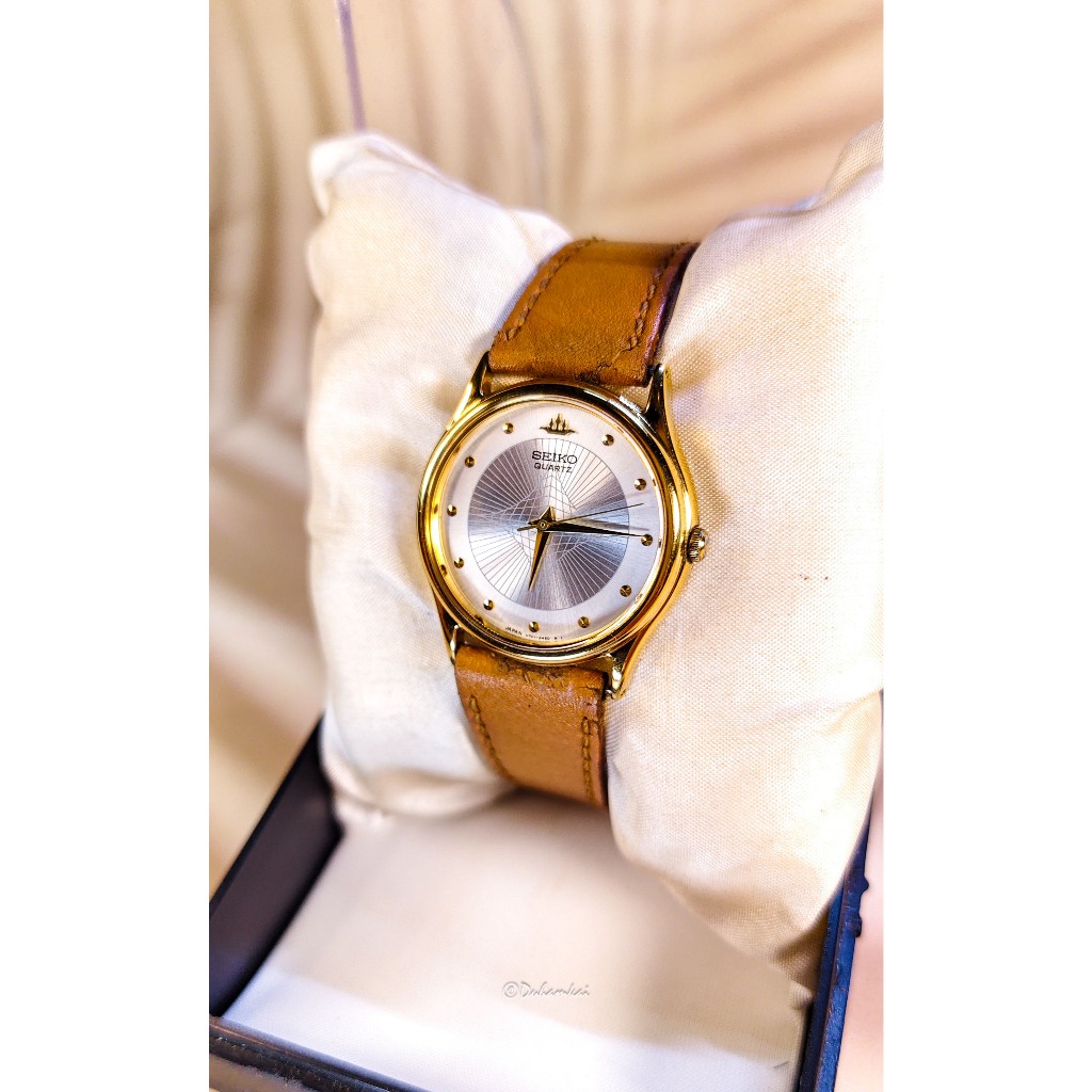 Seiko Galaxy Gold gradient Dial ORIGINAL Quartz Ladies Women Wanita Credor Spirit Dolce Exceline Luk