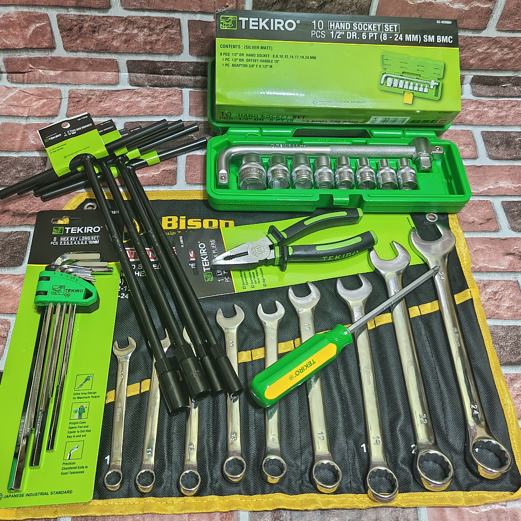 TEKIRO Kunci Lengkap full set / Alat Bengkel Murah / Tools / Peralatan Bengkel tekiro
