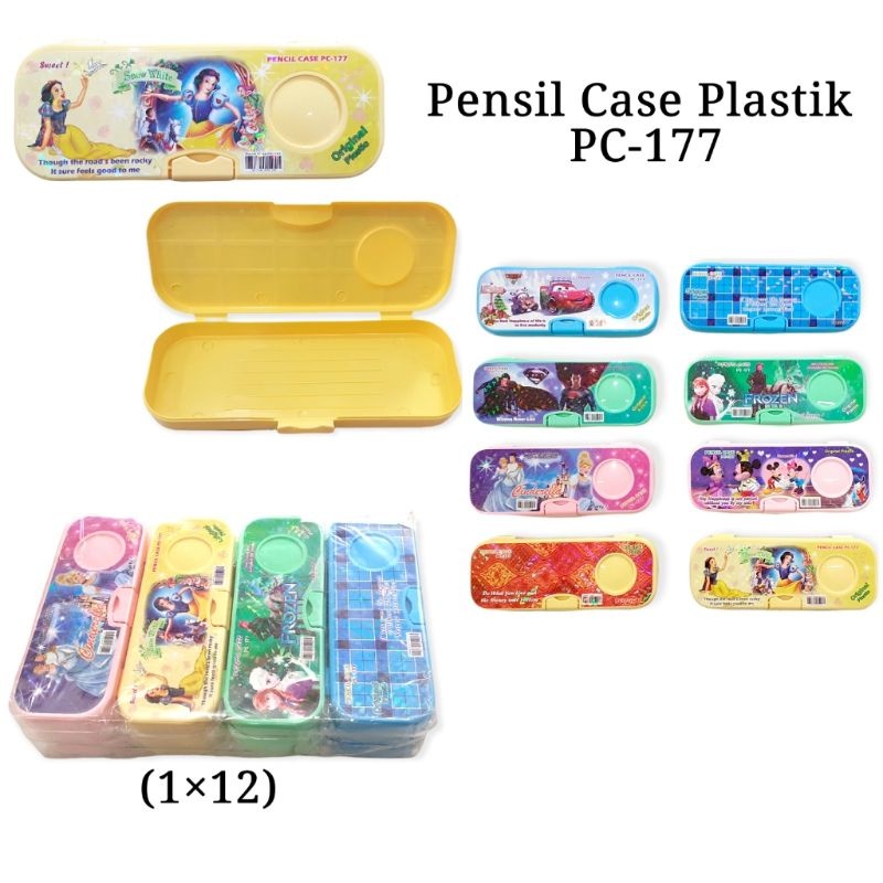 

1pcs Kotak Pensil Bahan Plastik Tempat Pensil Plastik Klep Penutup Karakter Kartun (pc177)