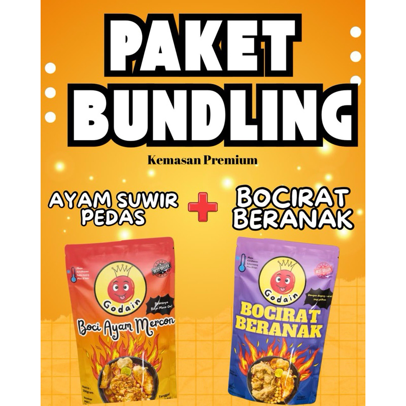 

BOCI GODAIN - PAKET BUNDLING {{ Boci Ayam suwir pedas + Bocirat Beranak }} - Boci Instan