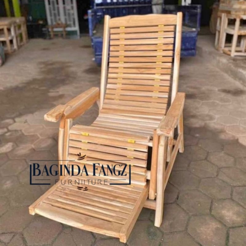 KURSI GOYANG/KURSI MALAS KAYU JATI