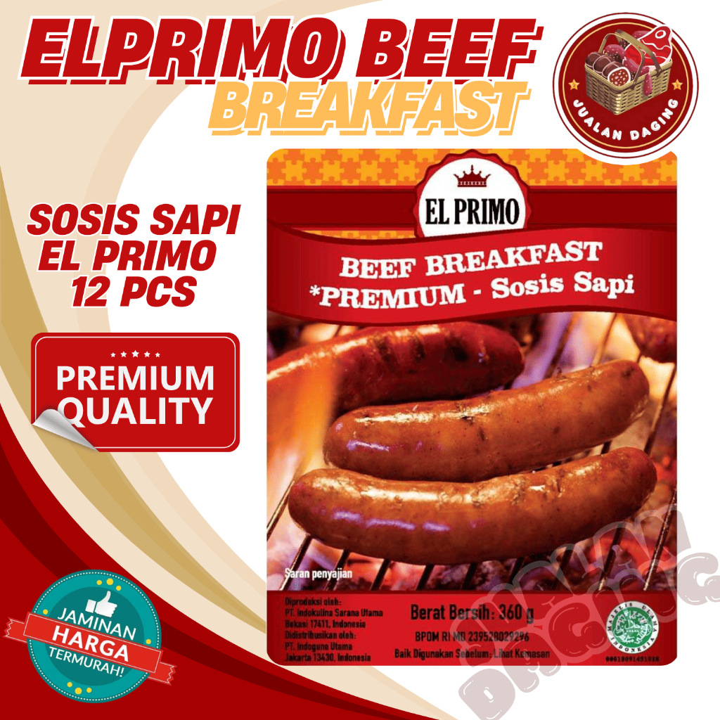 

EL PRIMO SAUSAGE BEEF BREAKFAST 360 GRAM