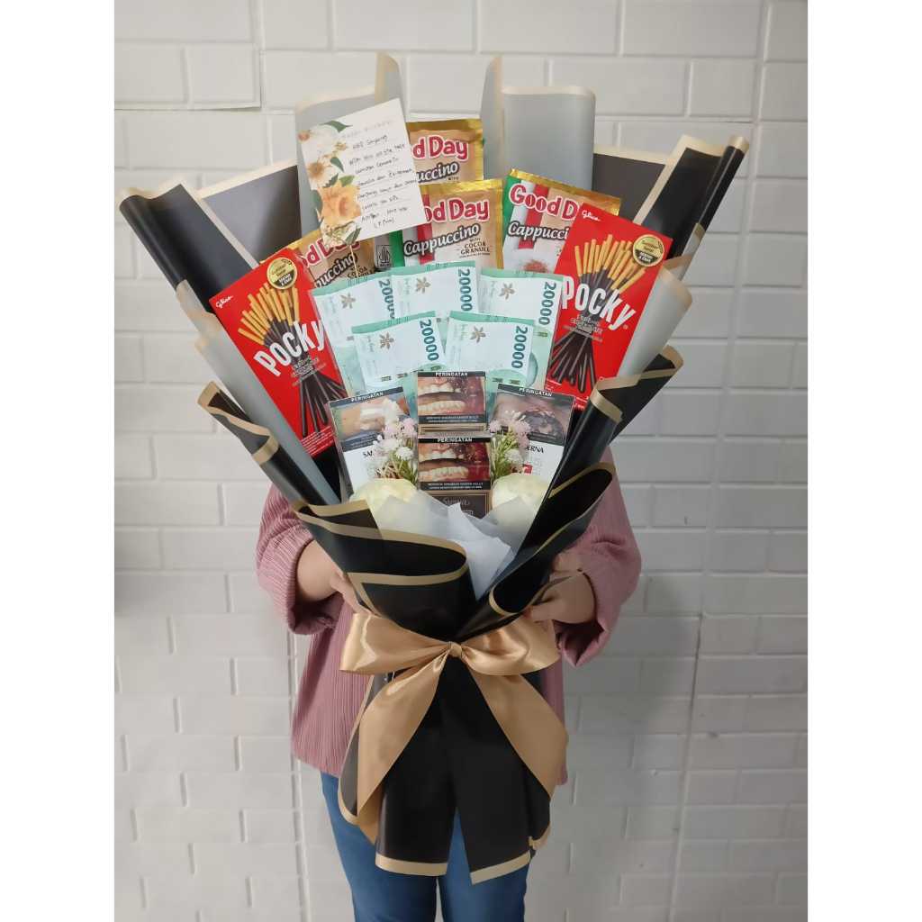 Bouquet Snack Custom/buket bunga snack/hadiah wisuda ulang tahun/ hadiah cowok