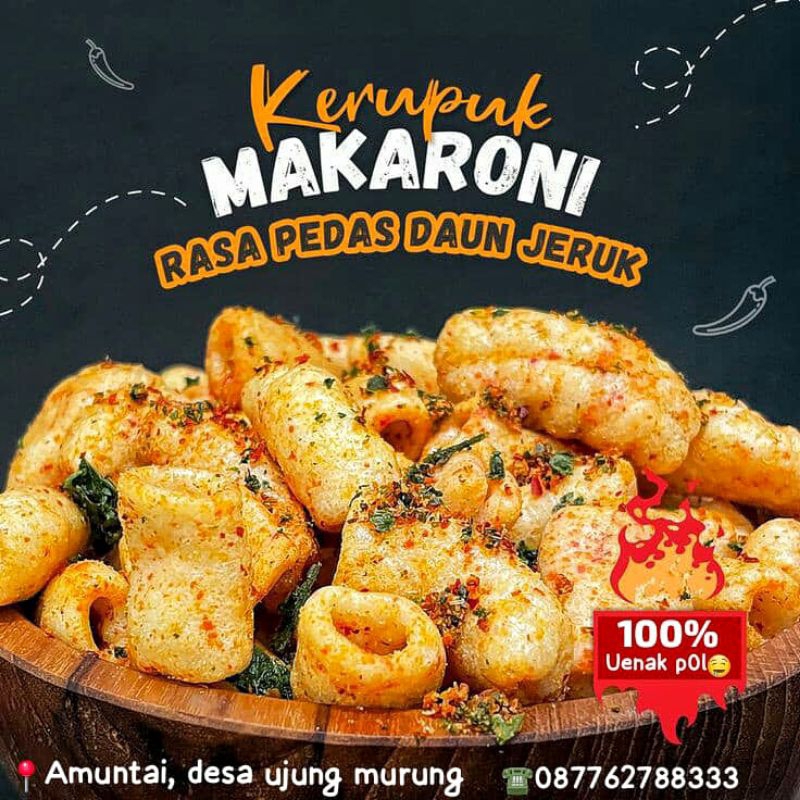 

kerupuk makaroni pedas daun jeruk alfatih20
