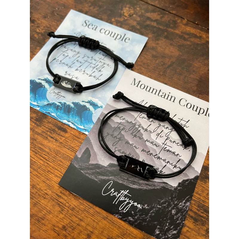 Gelang Tali Gunung & lautan Couple Mountain & Sea Couple