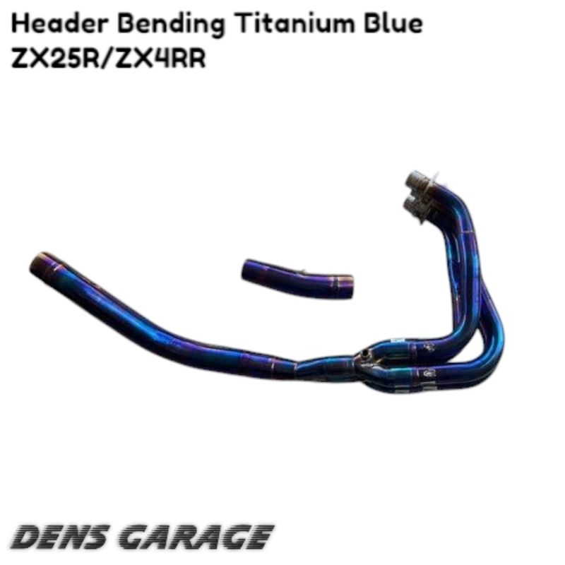 Header Bending Blue Titanium ZX25R/ZX4RR Custom