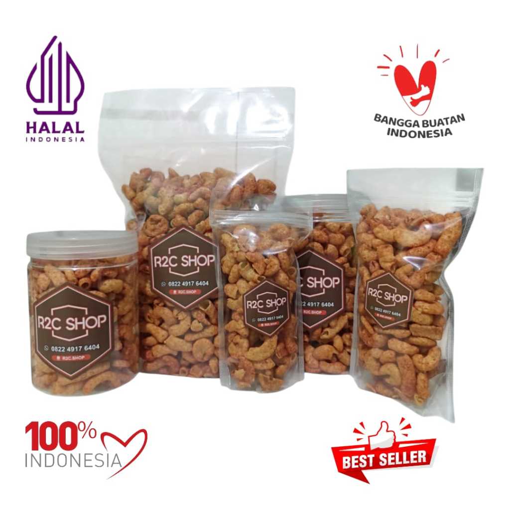 

Makaroni Renyah Snack Cemilan Macaroni Bumbu Nasi Padang Pedas Gurih Balado Kemasan Toples 110gram