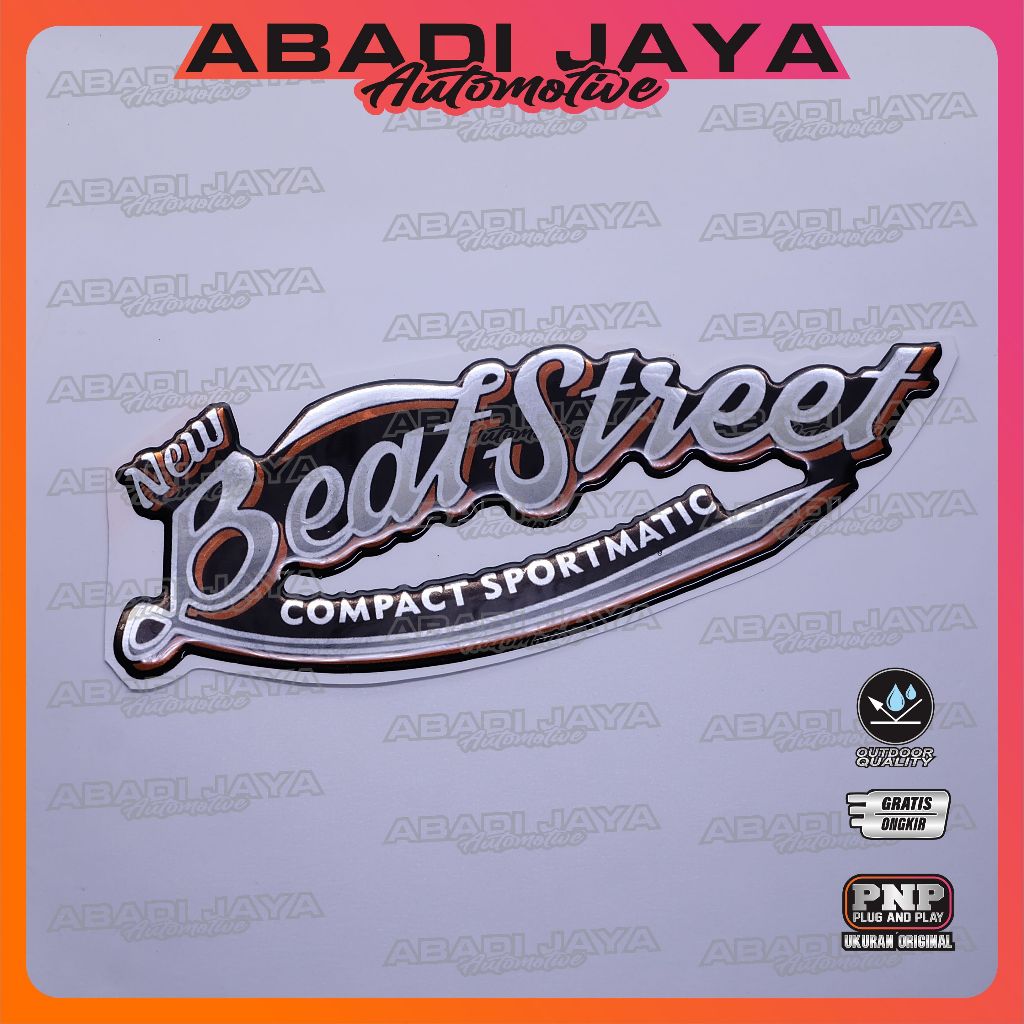 Emblem honda beat street / emblem timbul honda beat street / emblem titanium honda beat street