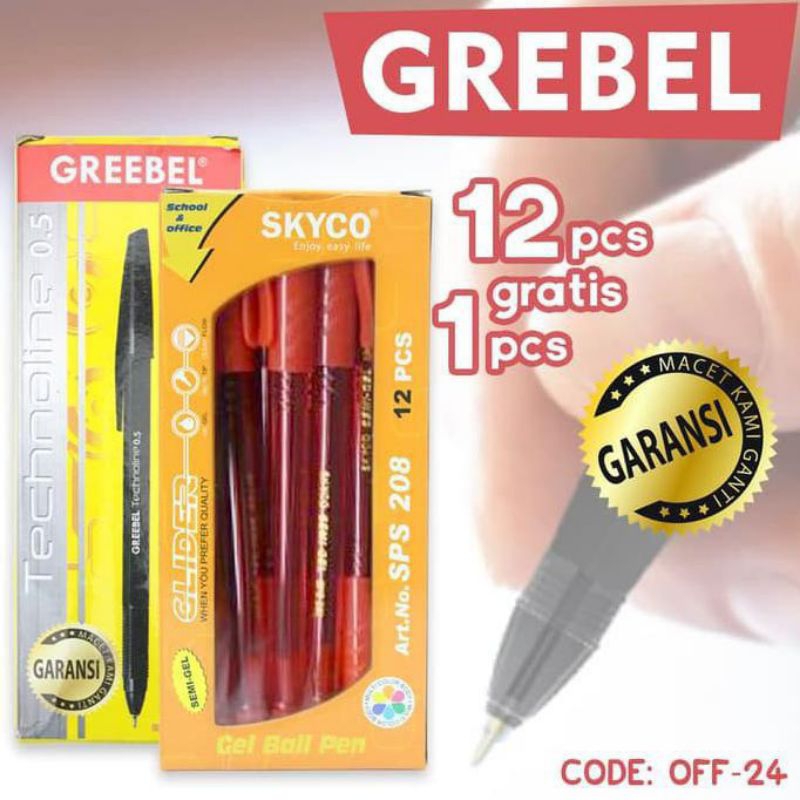 

Pulpen Greebel Technoline Isi 12 Pcs