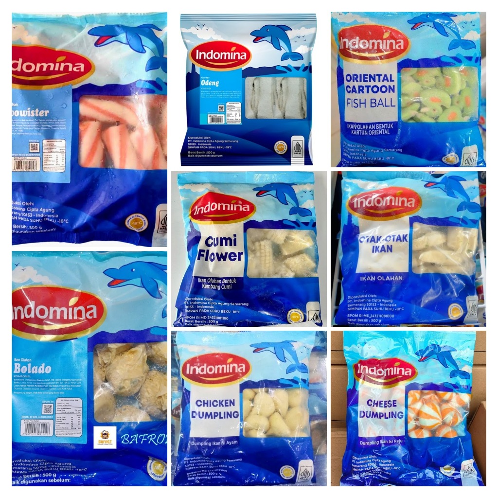 

Indomina | Dumpling Cheese, Dumpling Chicken, Cumi Flower, Bolado, Twowister, Odeng, Otak-Otak