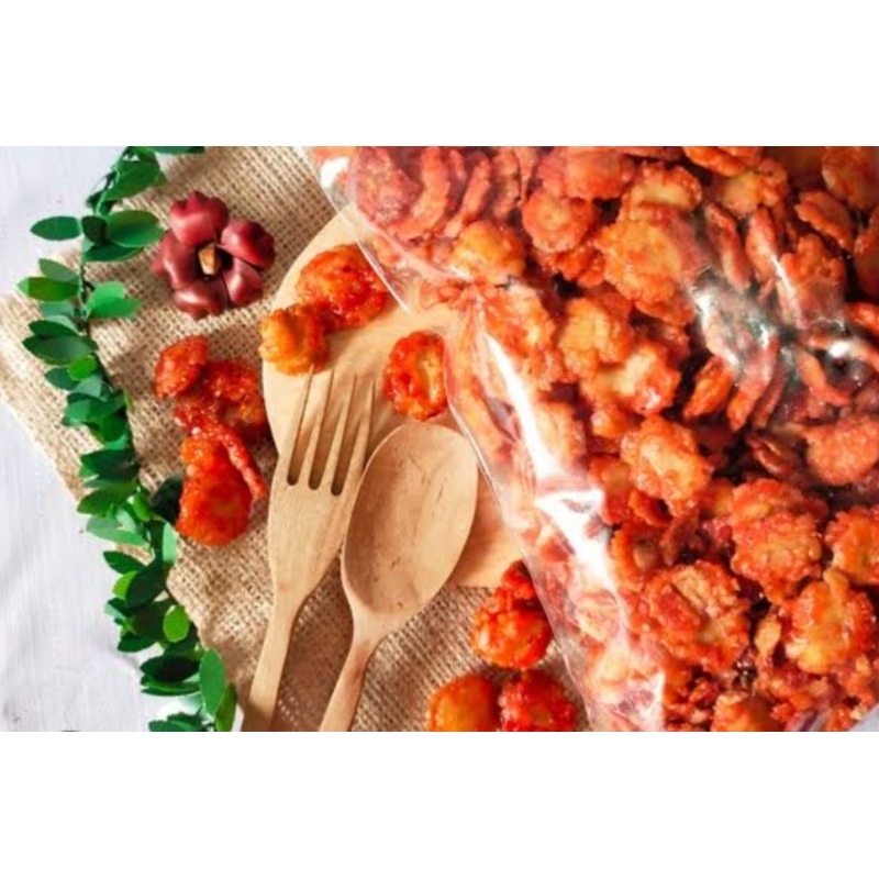 

keripik keceprek melinjo balado pedas manis dan original