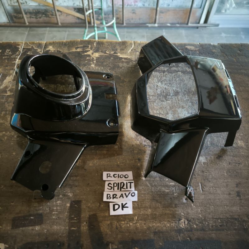 Batok Set Suzuki RC100 Spirit DK Bravo Hitam High Quality