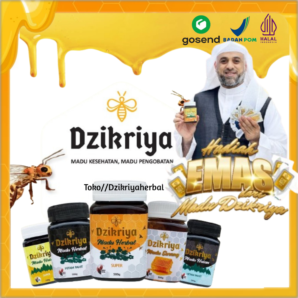 

MADU DZIKRIYA Hutan Herbal Hitam Pahit Super Sarang Agen Resmi Bekasi