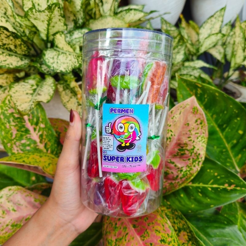 

PERMEN LOLIPOP BUAH SUPER KIDS dengan VARIAN RASA BUAH BERHADIAH ISI 50 (Langsung dari pabriknya)