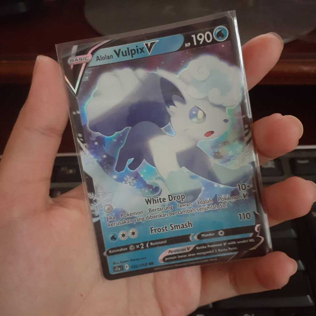 Alolan Vulpix V S11A 022/068 Pokemon Trading Card Game TCG Bahasa Indonesia