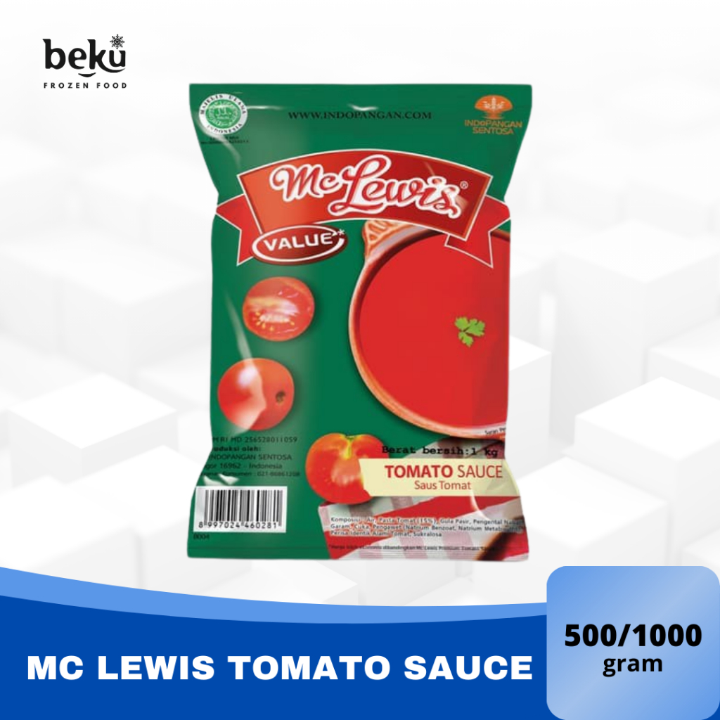 

MC LEWIS TOMATO SAUCE - MC LEWIS SAUS TOMAT (1Kg/500g)