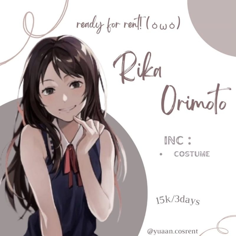 [ RENTAL ] Cosplay Rika Orimoto Jujutsu Kaisen size allsize
