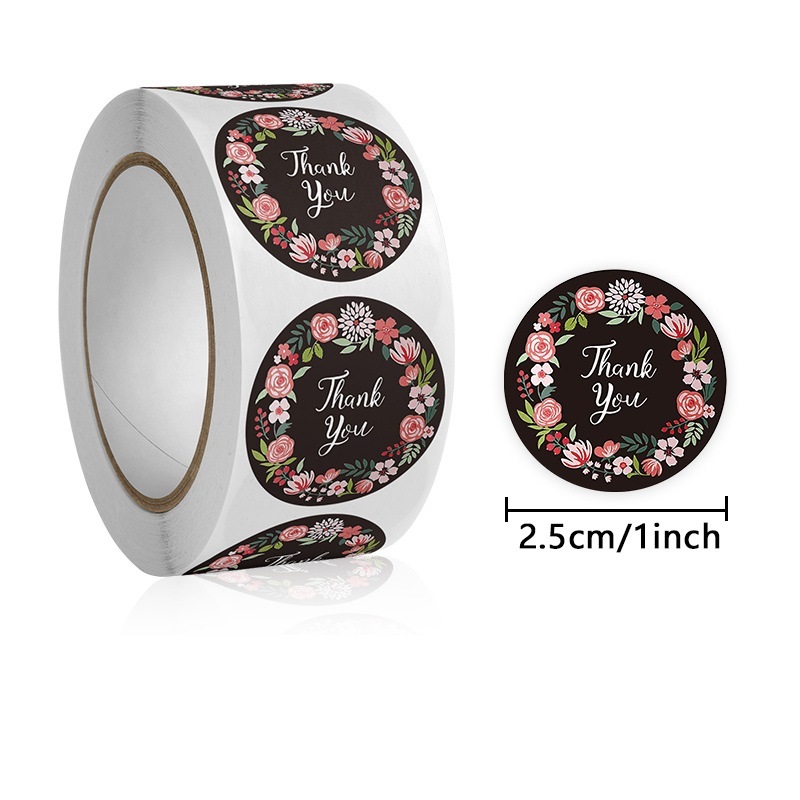 

40. STICKER THANK YOU STICKER TERIMA KASIH (MODEL RANDOM AA) 1 ROLL ISI 500 PCS TINGGAL KUPAS DAN TEMPEL