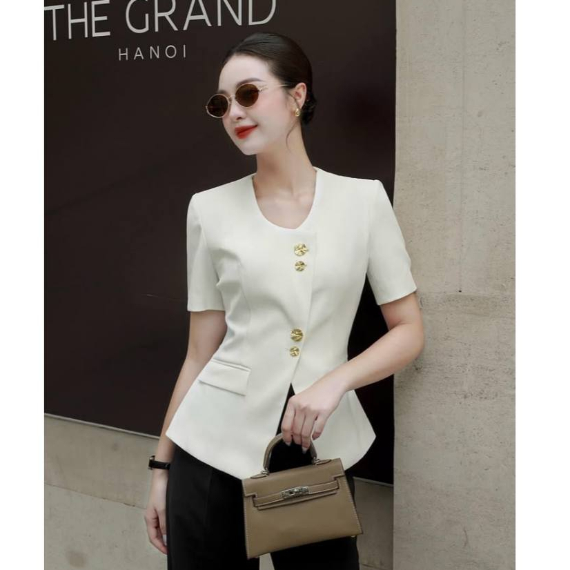 BLAZER SCUBA WANITA 6913 | BLAZER LENGAN PENDEK | ATASAN BLAZER WANITA