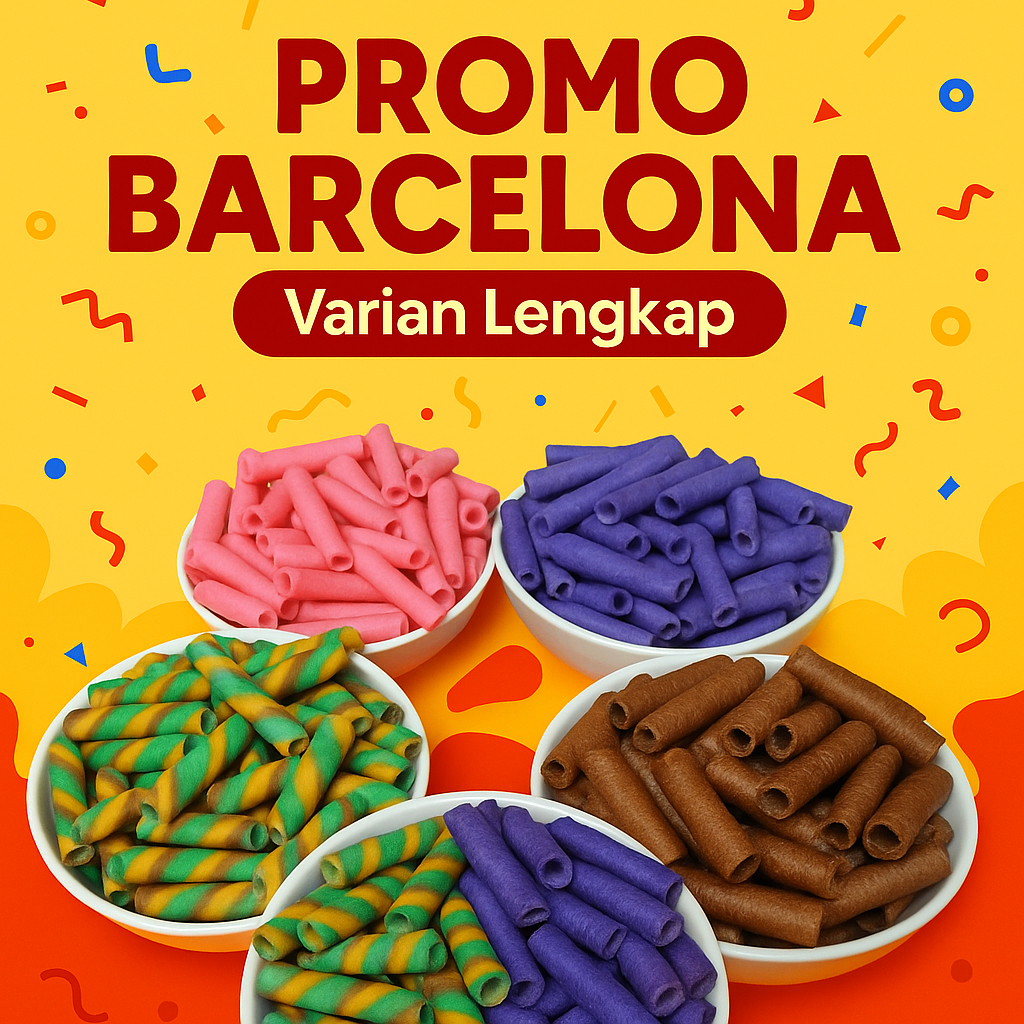 

Astor Barcelona Aneka Rasa - Wafer Roll Renyah Isi Coklat | Javas Snack