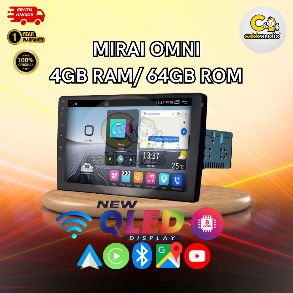 Head Unit Android Mobil Mirai Omni Z Series | 9 Inch/ 10.1 Inch | 4GB RAM + 64GB ROM