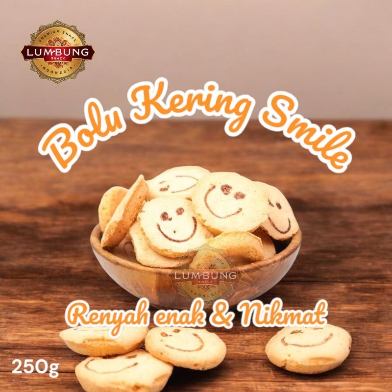 

Camilan Snack Kue Bolu Kering Smile 250g Renyah dan Enak