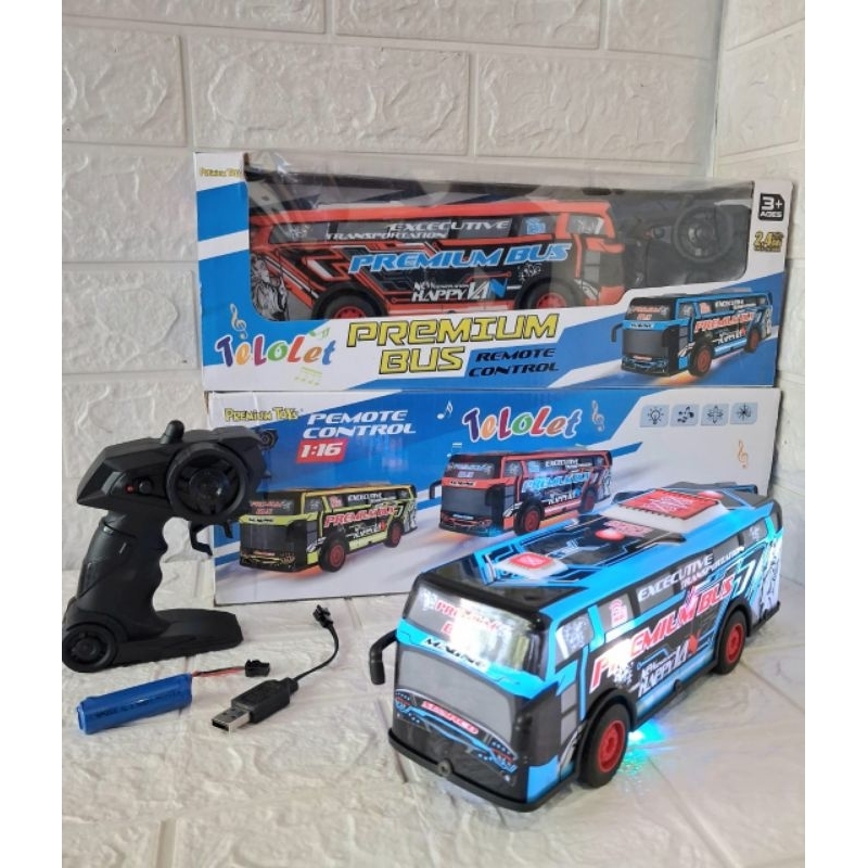mainan bus basuri remote control rc baterai cas