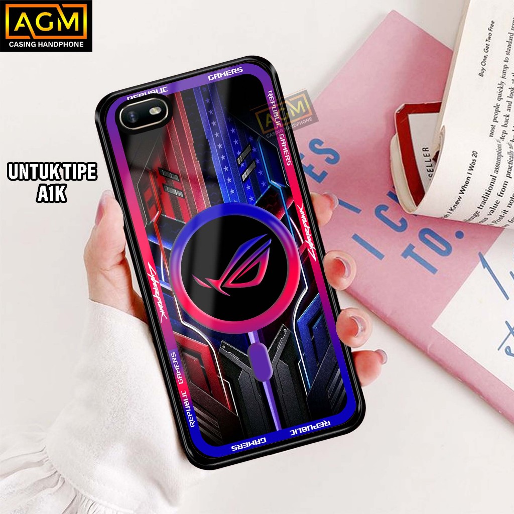 Case Oppo A1K - Case Kilau Oppo A1K Hardcase Glossy [ROG] - AGM Hardcase handphone Oppo paling laris
