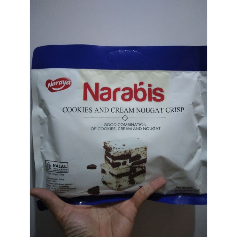 

Naraya Narabis Cookies and Cream Nougat Crisp Kemasan 200 Gram