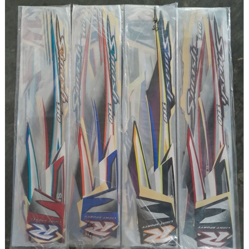 STIKER STRIPING SUZUKI SMASH 110 ORI THN 2004 -2005 FUL SET body motor