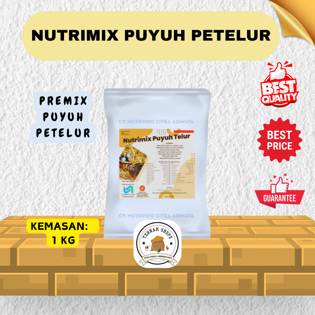 NUTRIMIX PUYUH PETELUR (1 KG) / Premix Andalan Pemacu Produksi Telur Burung Puyuh