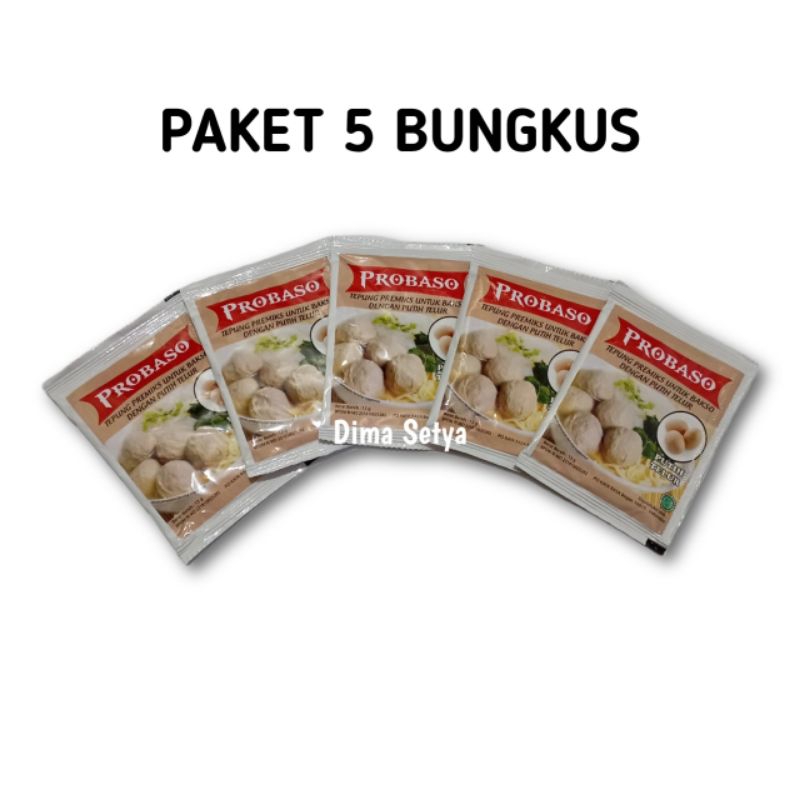 

PROBASO Tepung untuk bakso dengan putih telur 12 gram ( 5pcs )
