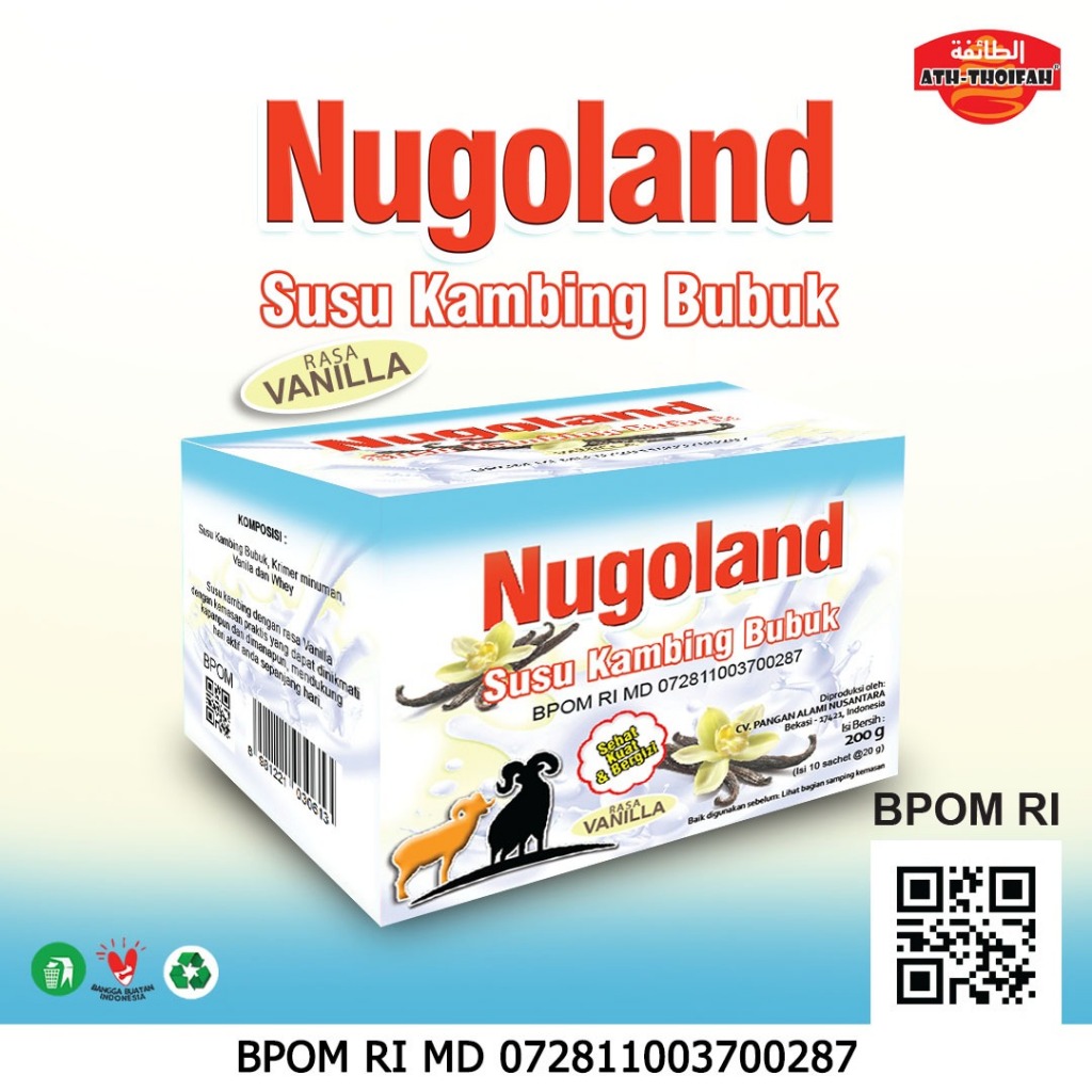 

Nugoland Susu Kambing Bubuk 200 gr Sachet Rasa Vanila
