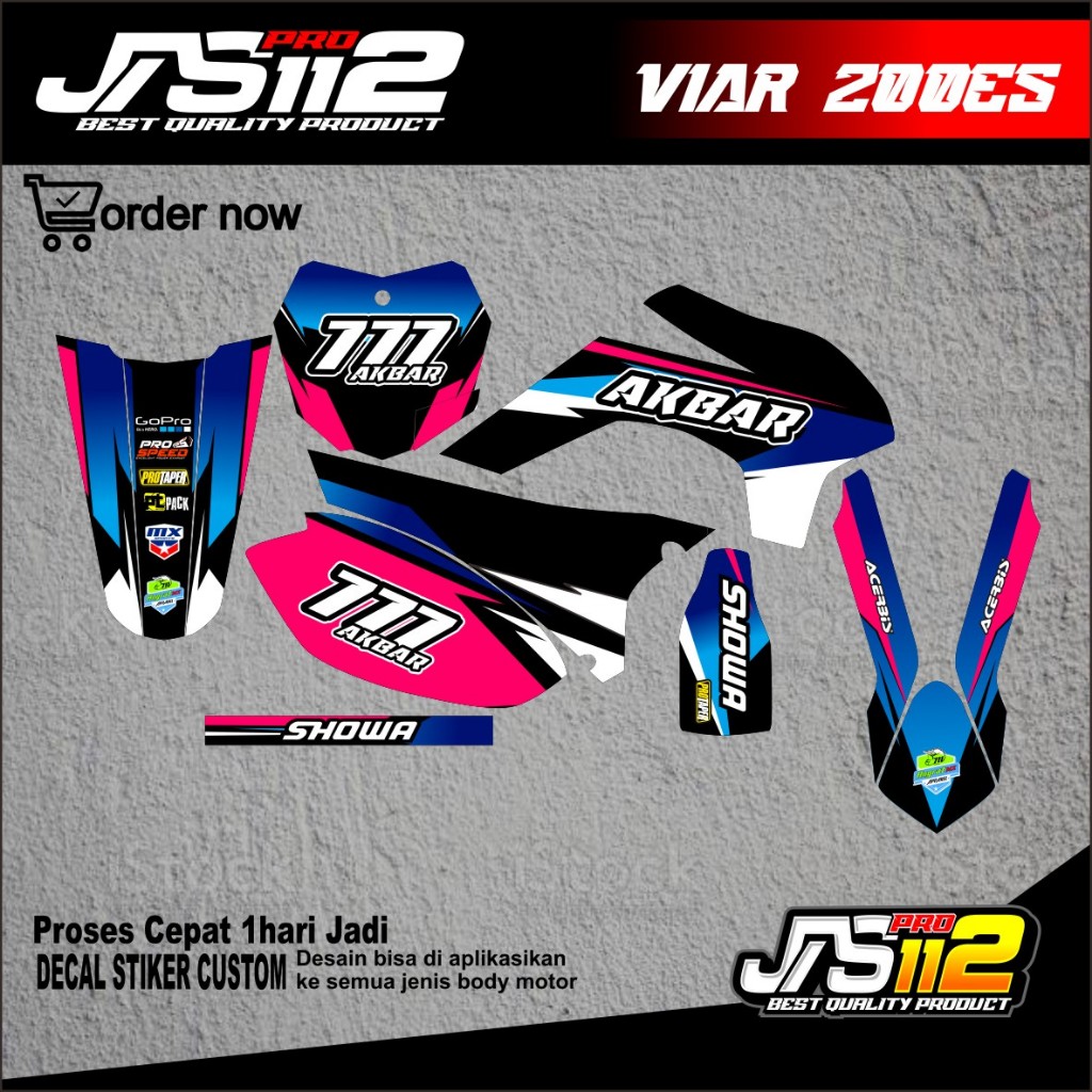 DECAL VIAR ES 200 FULL DECAL VIAR X CROSS 200 ES 150 STIKER FULL BODY VIAR ES X CROSS
