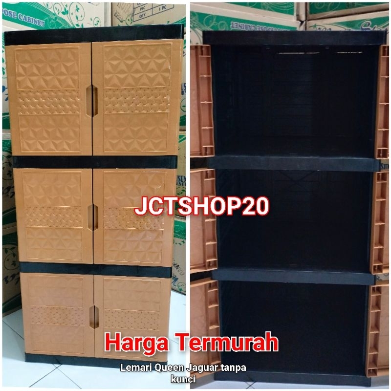 Promo Ramadhan LEMARI PLASTIK MINI SUSUN 3 HELOKITY DORAEMON  ,Pariemas tanpa kunci UKURAN "50X40X11