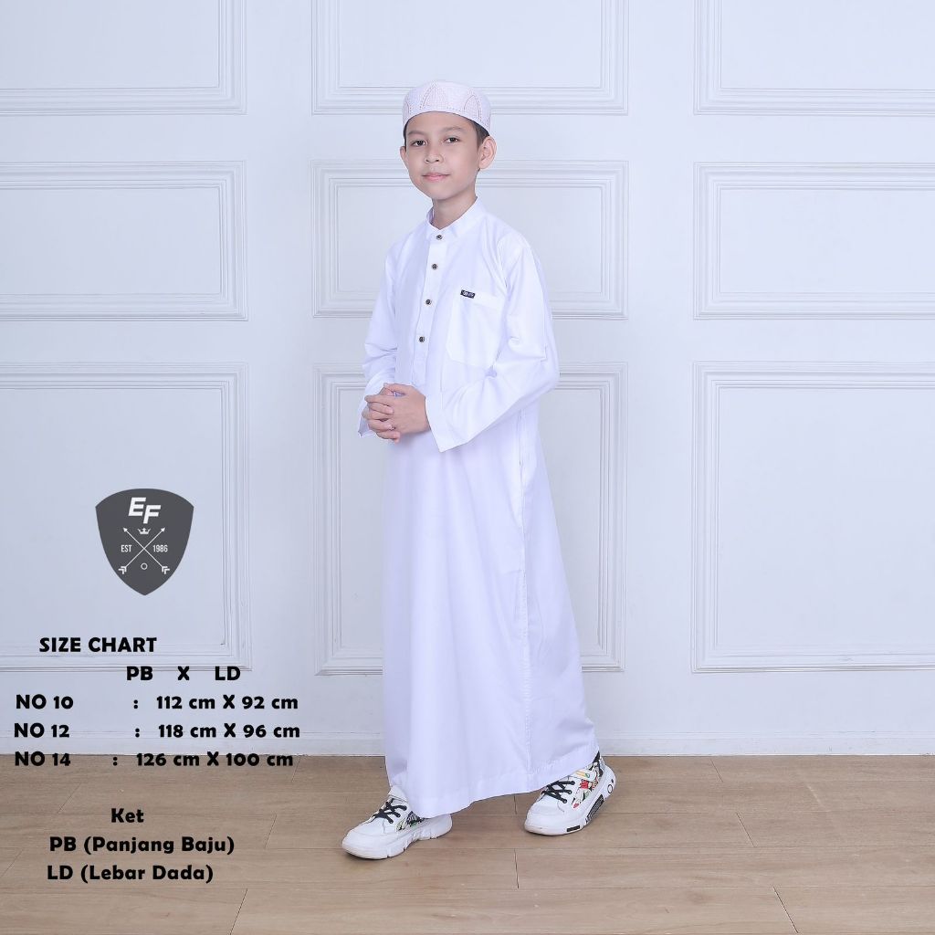 ELVAN FASHION-JUBAH/GAMIS ANAK TANGGUNG "HUSEIN" LENGAN PANJANG