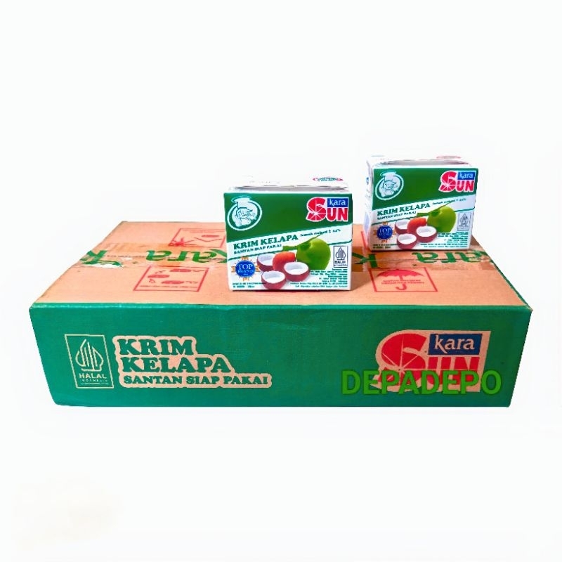 

Sun Kara 200ml 1 Dus Isi 12 Pcs - Santan Kelapa Instan Murni Untuk Kue Dan Masakan