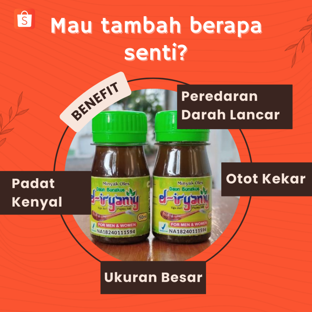 El-Iryaniy Minyak Oles Reguler 50ml Daun Bungkus Asli