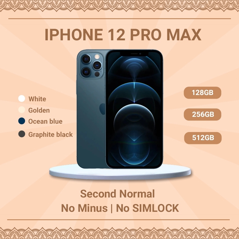 iPhone 12 Pro Max 128GB 256GB Tangan kedua100%ORI LCD MULUS NORMAL FULSET Kondisi Perfect