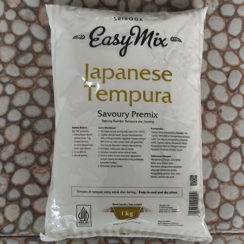 

SRIBOGA EASYMIX JAPANESE TEMPURA TEPUNG BUMBU TEMPURA ALA JEPANG 1KG